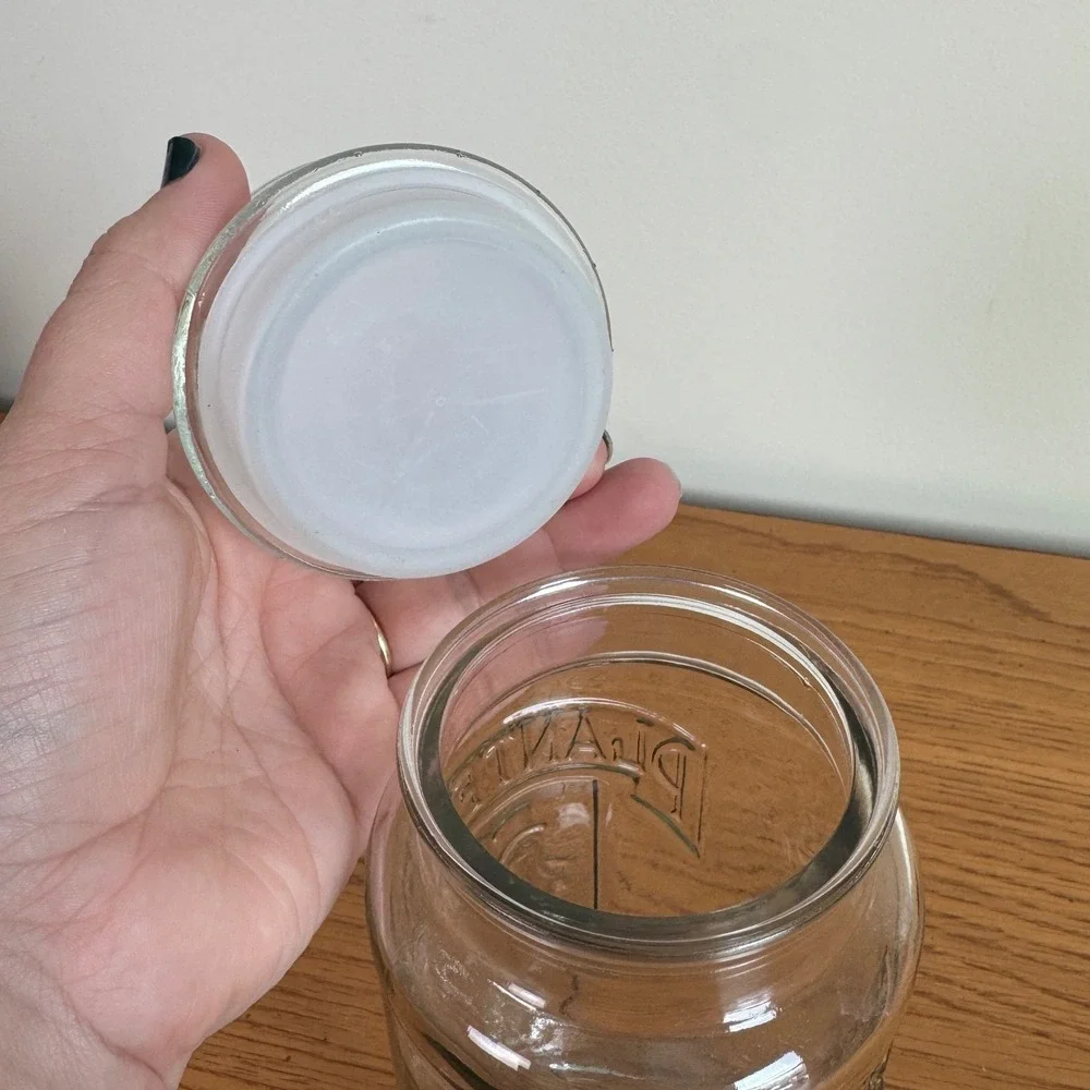 Planters Peanuts 75th Anniversary Glass Jar Mr‎ Peanut 1981 Collectible